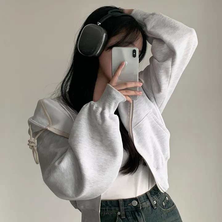 [완전인기✨/백염컬러 당일출고!] 자체제작 크치Made 꿈에 나온 핏, 투웨이 양기모 크롭 후드집업 ver 아우터 자켓 - zipup 상세 이미지 173