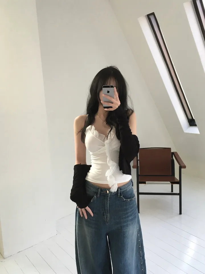 [*feminine🤍] 로제 레이스 랩 나시 lace sv - 3 color 상세 이미지 17