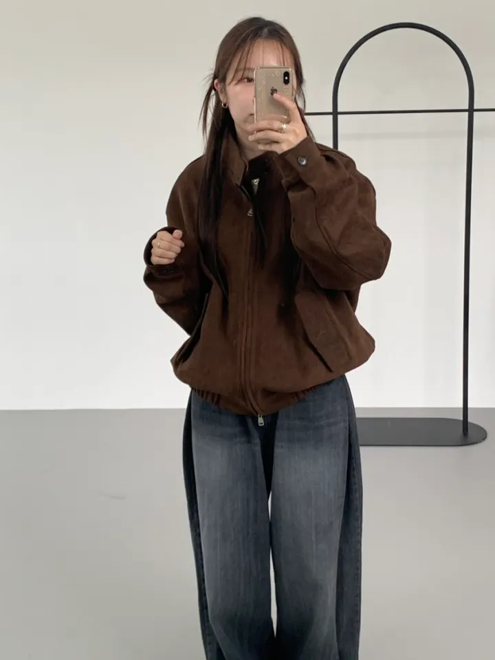 가성비갑) 로컬 스웨이드 자켓 (2color) [스웨이드/자켓/가을코디/코디추천/가성비/숏자켓/점퍼/대학생/y2k/데일리/겨울코디] 상세 이미지 5