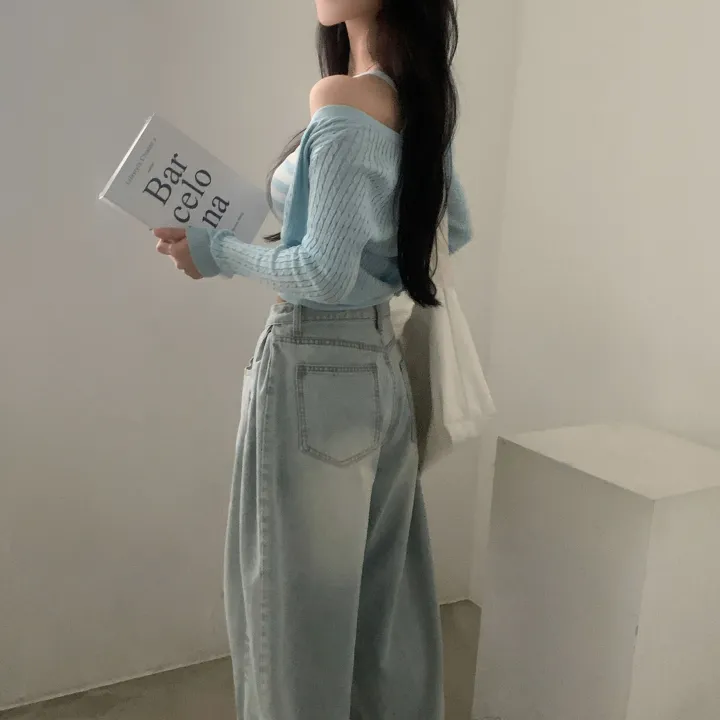 [세트가격✨/간절기까지~] 케이블 볼레로 크롭 니트가디건 + 스트라이프 나시 세트/투피스 - 3color 상세 이미지 32
