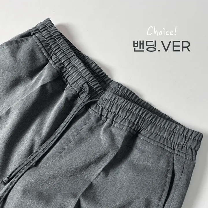 [당일발송][2타입]와커 남자 링클프리 와이드 핀턱 슬랙스 바지 상세 이미지 2