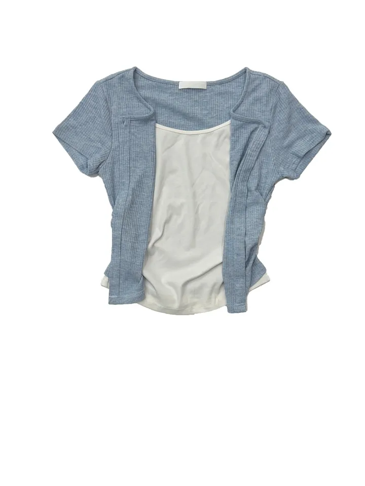 [25 SS신상🍀] Shirring Two Tone Layered Short NT 상세 이미지 32