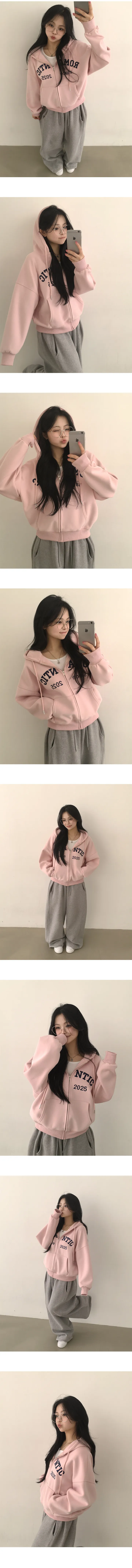 [고퀄,자수포인트!/귀여운아방핏] 예쁨보장, 데일리 레터링 자수 아방핏 박시 후드집업 (6color) 상세 이미지 4
