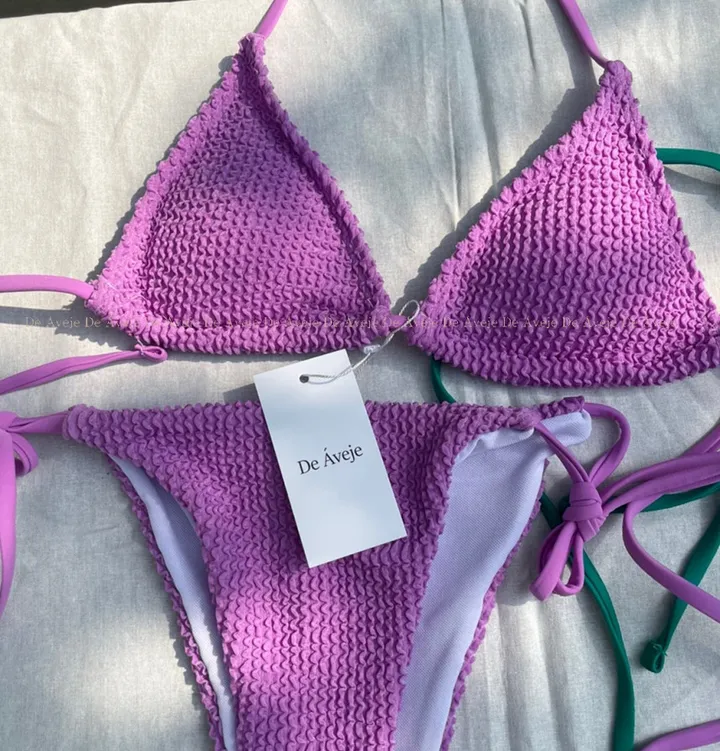 기본 끈 비키니 홀터넥 태닝 골지 3color 상세 이미지 20