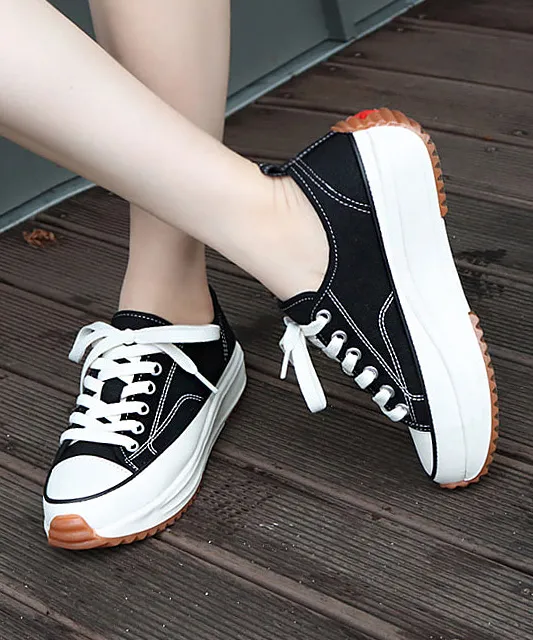 켄티나 통굽웨지 레이스업 키높이 스니커즈(5cm)