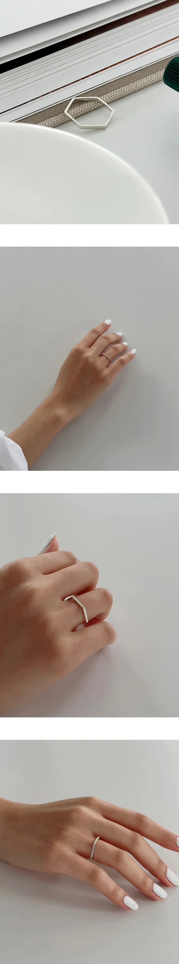 실버 925 베이직 기본 실반지 레이어드 포인트링 상세 이미지 18