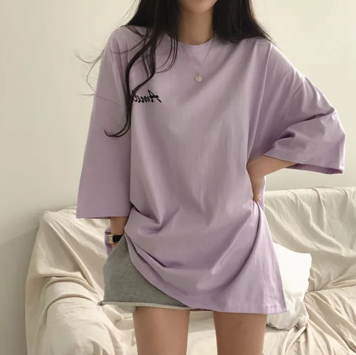 44~77 [감성프린팅!] 에밀리 오버핏 반팔 3color 상세 이미지 1