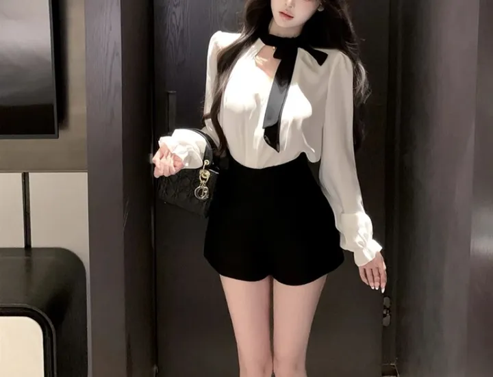 ⭐단독진행/남심저격⭐  타이 블라우스+팬츠 set (수입) 상세 이미지 5