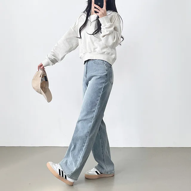 [3기장/S~2XL!] 라이크 그레이시연청+진청 스판데님와이드팬츠 YKK 2color 상세 이미지 10