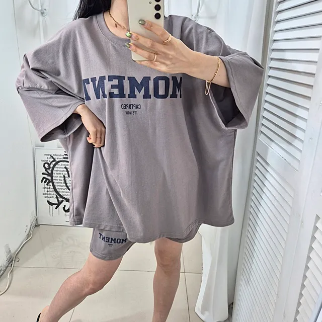 [4COLOR/~3XL] 오버핏 모먼트 트레이닝세트 상세 이미지 33