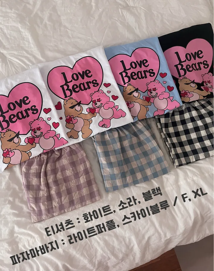 러브베어 하트 커플 곰돌이 티셔츠 상세 이미지 49