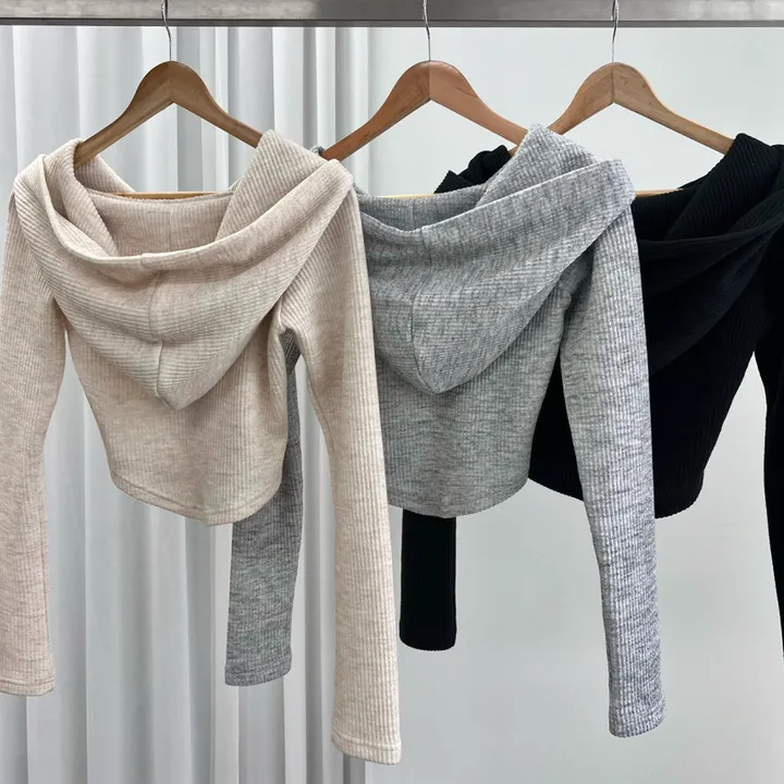 *봄ver* [MADE:컬러추가] #-3kg!! 슬림 빅후드ver.1 오프숄더 셋업 (5color) 슬림핏 크롭 후드집업 오프숄더집업 롱 와이드팬츠 트레이닝세트 상세 이미지 35
