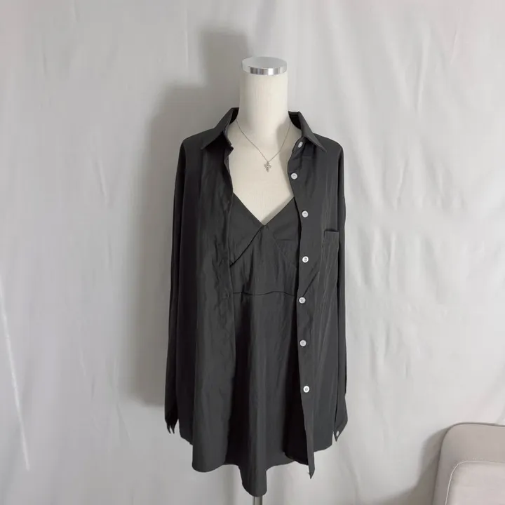 SET💖 뷔스티에 원피스 오버핏 셔츠 투피스 세트 상세 이미지 32
