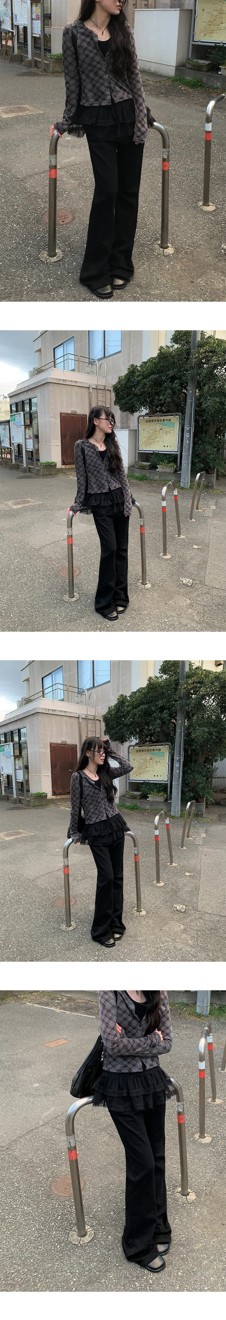 [단독진행/봄신상🖤] 닝이 체크 슬림핏 가디건 상세 이미지 15