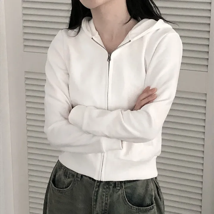 [고퀄/여리핏] 크롭 슬림핏 후드집업 트레이닝 상세 이미지 26