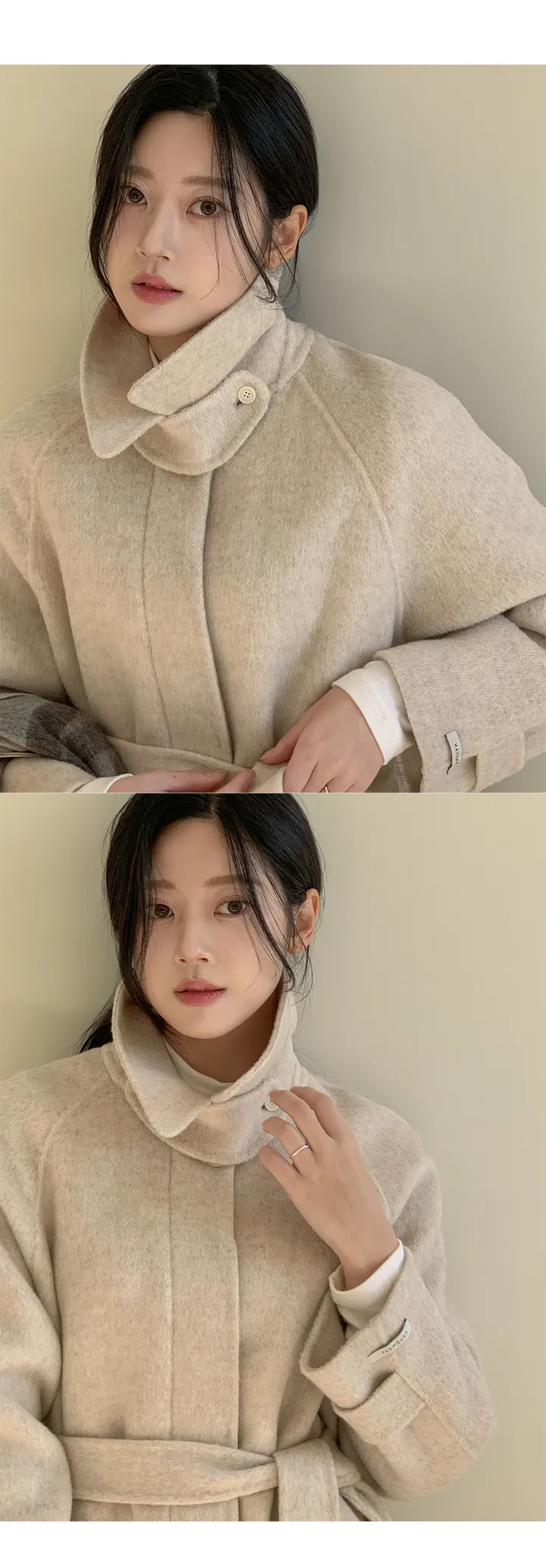 [자체제작/3천장돌파/S-L]마벨 프리미엄 히든단작 울 핸드메이드 하프 코트 상세 이미지 43