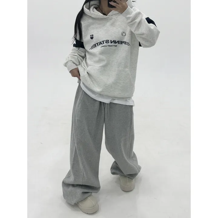 ❤️‍🔥누적판매8,000 돌파 기념❤️‍🔥[UNISEX/기모 ver.🤧/소장추천!]럽 올 컬러 와이드 스트링 트레이닝 팬츠(5color) 상세 이미지 15