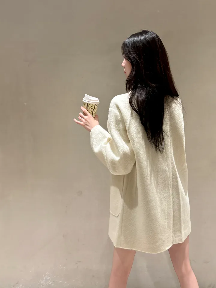 얼리버드 세일!![3COLOR/알파카8 모헤어12] 버터 모헤어 하프 핸드메이드코트 상세 이미지 5