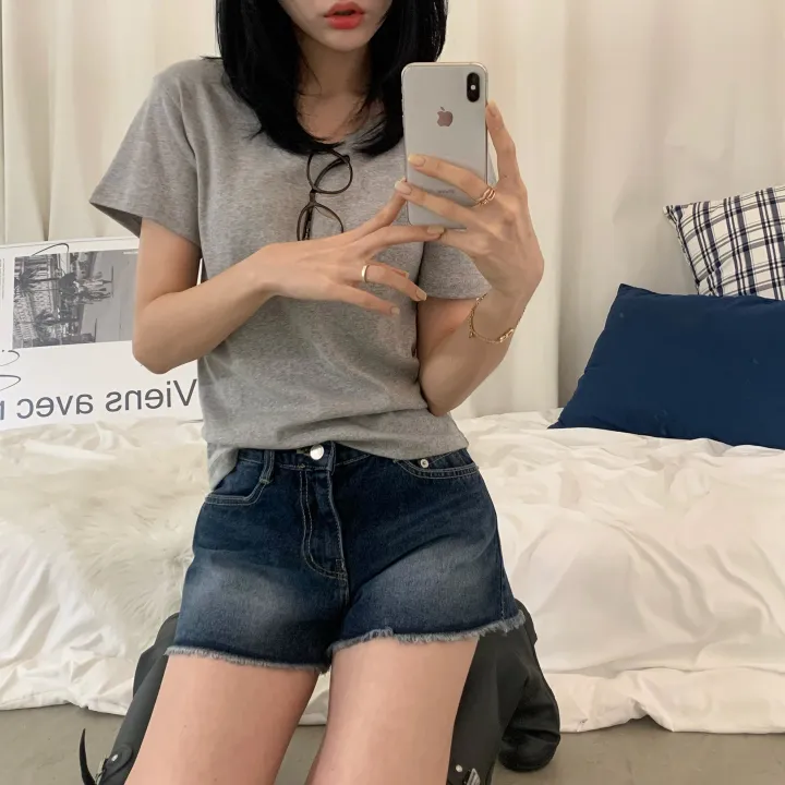[스탠다드ver/여리여리~.] 기본 라운드 여름 봄 무지 면 반팔티 (6col) 상세 이미지 8