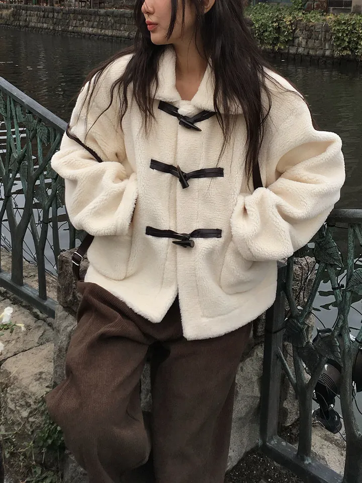 [왕따뜻🤎몽글몽글 *떡볶이코트* 양털 떡볶이자켓 겨울자켓 연말룩] 몽실양털떡볶이코트 상세 이미지 18