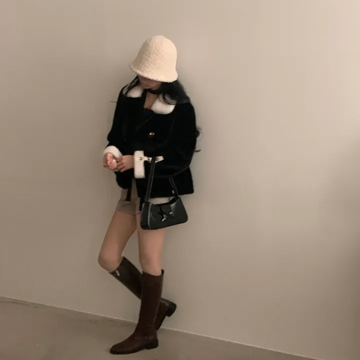[따뜻해요/분위기갑🖤] 체코 밍크 퍼 루즈핏 카라자켓 - 2color 상세 이미지 9