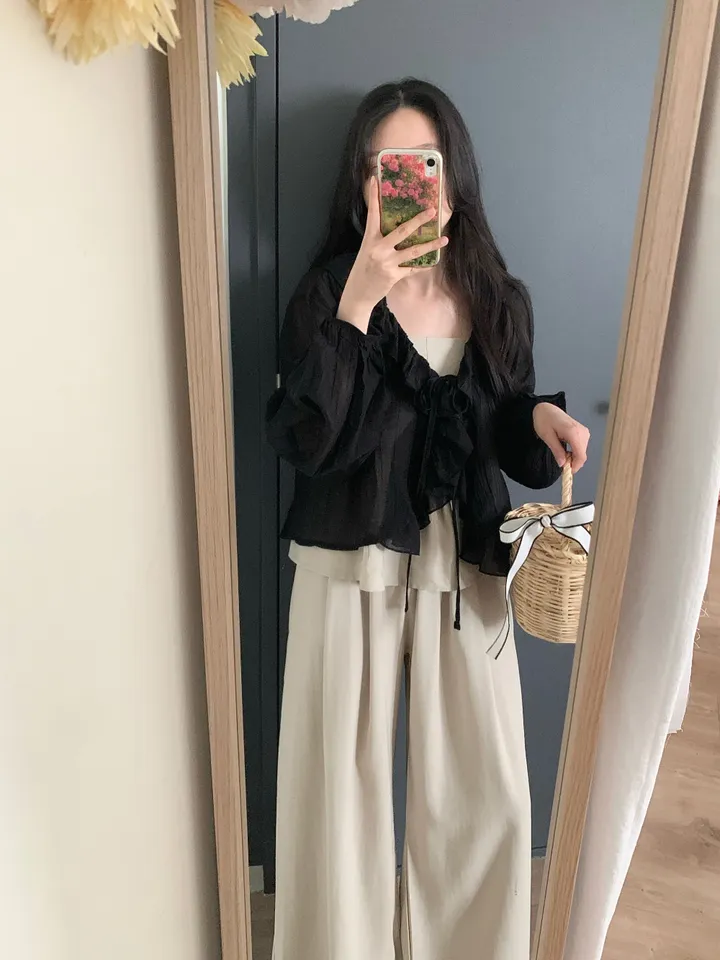 주아 린넨 뷔스티에 팬츠 세트 상세 이미지 7