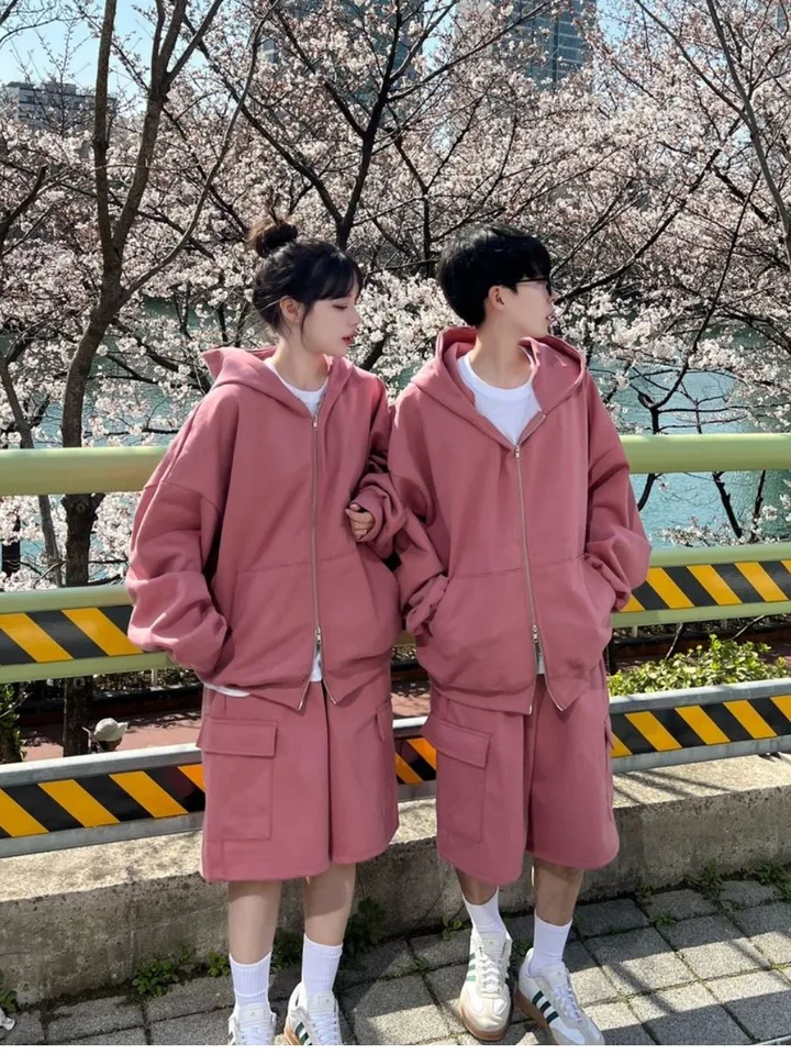 🌼당일출고🌼💗2000장 돌파💗[고퀄 핏대박/7Color/신상] 빅사이즈 투웨이 후드집업 카고 버뮤다 팬츠 트레이닝 세트 커플룩 시밀러룩 오버핏 꾸안꾸 트레이닝복 상세 이미지 38