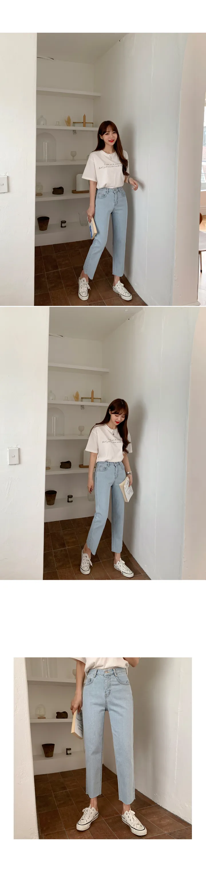 '당일발송'[landmade]인생핏키작녀썸머데님일자팬츠 (2color)'S-XL사이즈' 상세 이미지 12