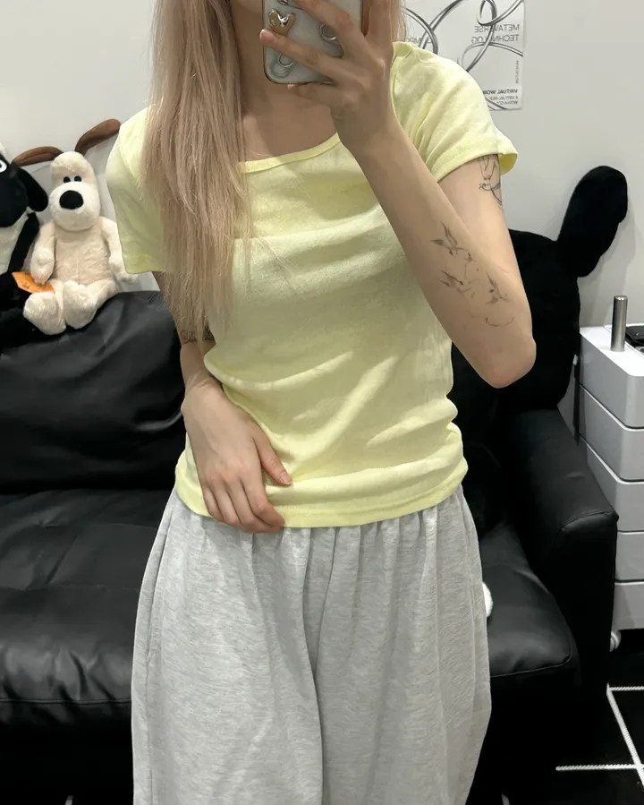 [🎀누적판매 2천장🎀] Butter slimfit u-neck short sleeve T 버터 슬림핏 유넥 반팔티 상세 이미지 74