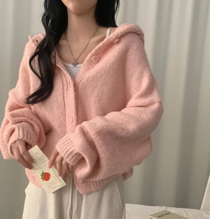 [후기보장*.*/루즈핏🤍] 보호본능, 아방핏 도톰 니트 후드가디건 - 5color 상세 이미지 23