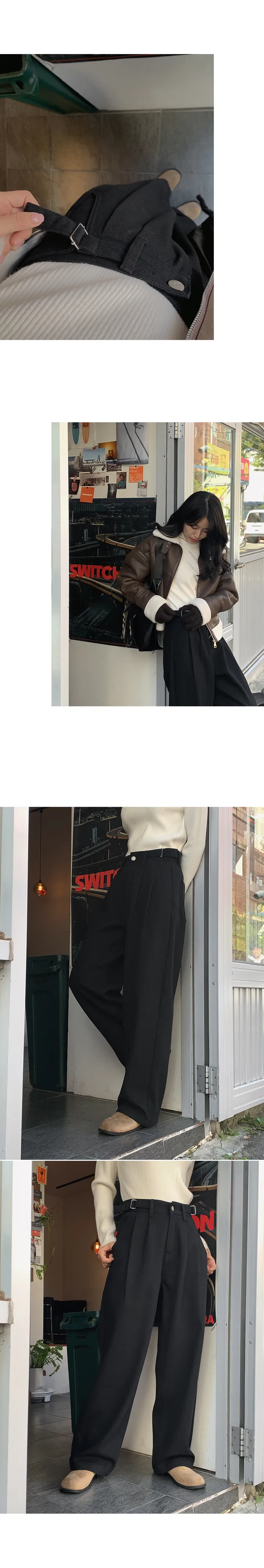 [오늘출발][New브라운🤎후끈융기모🔥기모바지] 융기모 투스트랩 와이드 팬츠 (기모와이드,겨울바지,코튼와이드,스트랩팬츠) 상세 이미지 26