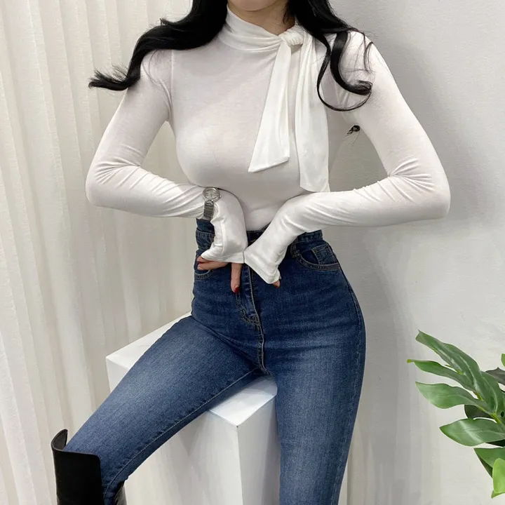 🚀당일발송🚀 [여성미가득] 럽럽 스카프 폴라 티셔츠 상세 이미지 12