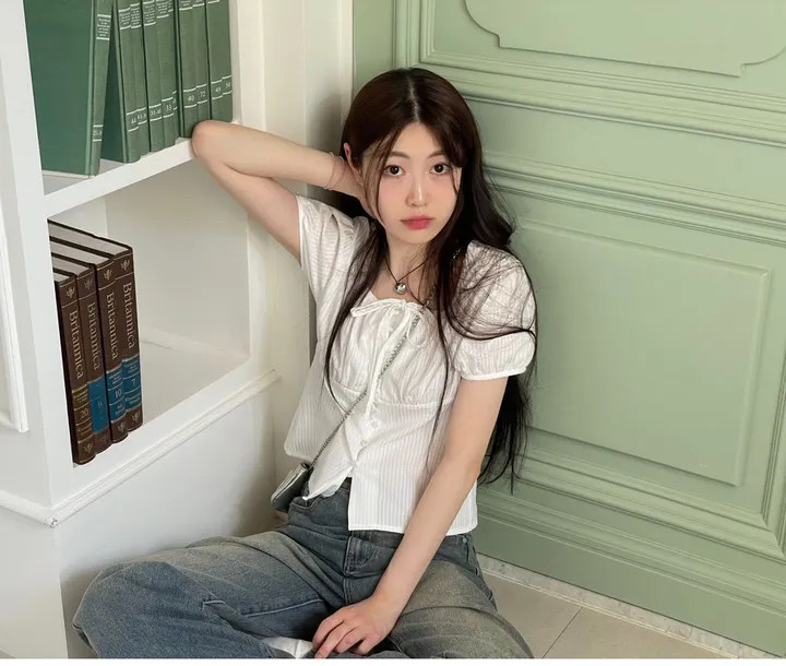 (롱&숏/S,M,L)컴포터블 뒷밴딩 빈티지 워싱 와이드 데님 롱팬츠 2color 상세 이미지 26
