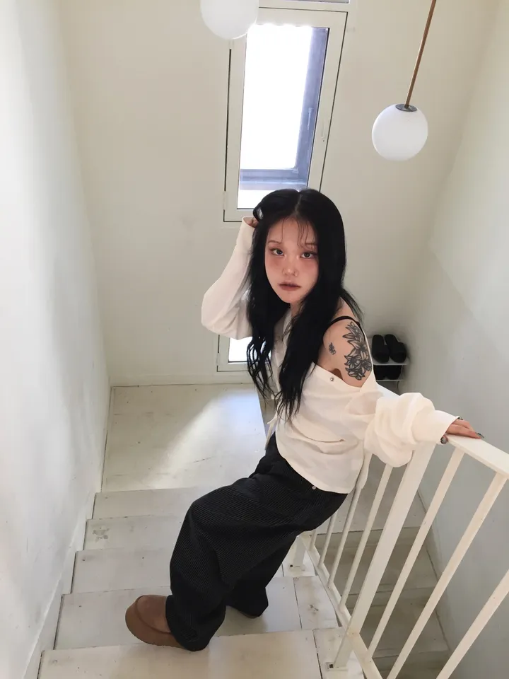 ♨주문폭주♨ #블랙 스트라이프 생지 데님 (당일 배송) 상세 이미지 32