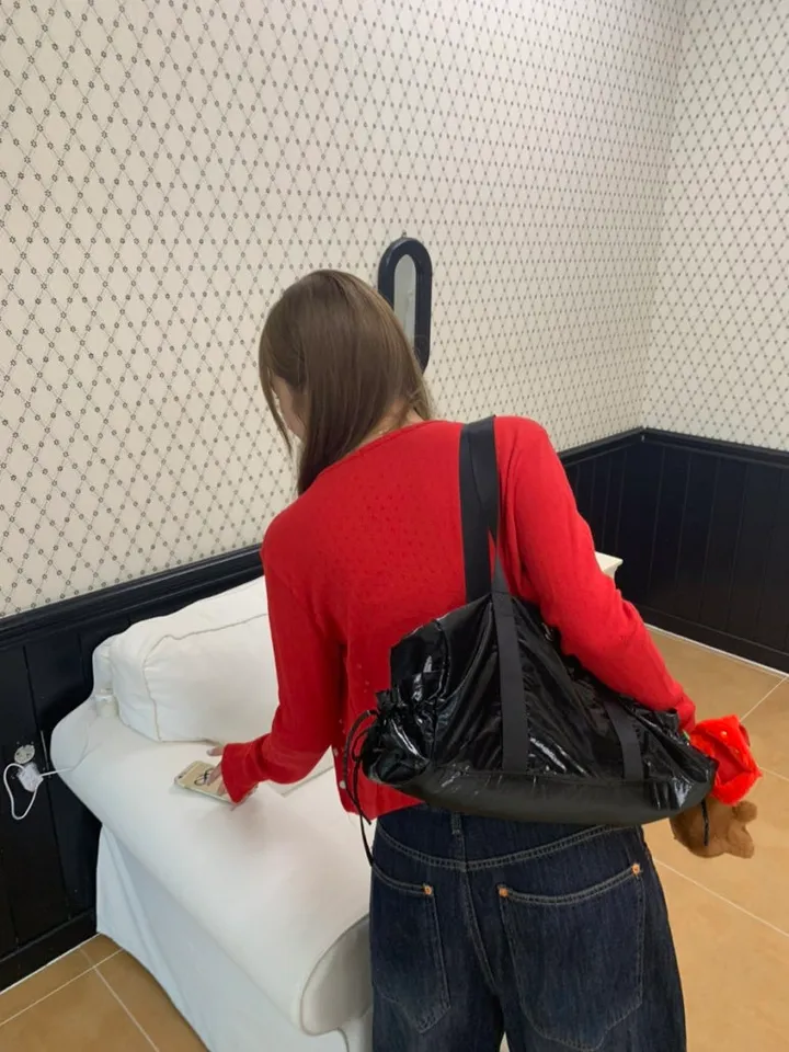 빈티지 딸기 가디건 레드,아이보리, 블랙 [가디건/디테일/빈티지/여름코디/코디추천/데일리/대학생/캐주얼/y2k] 상세 이미지 12