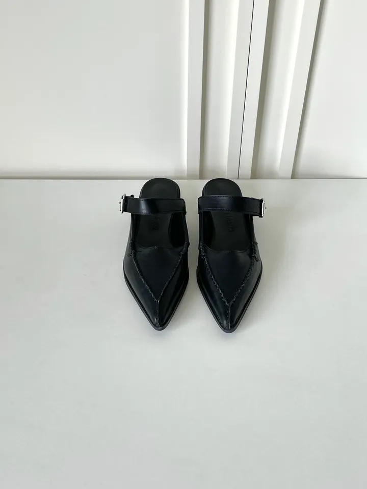 [굽1.5cm] 코세르 블로퍼 (3color) / 뮬 슬리퍼 로퍼 구두 단화 플랫 뾰족코 브이코 버클 사무실 상세 이미지 14