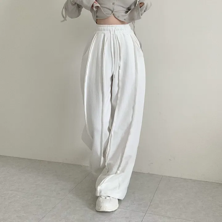 [꾸안꾸필수/넉넉핏] 타르트 데끼 두줄 통 와이드 팬츠 상세 이미지 22