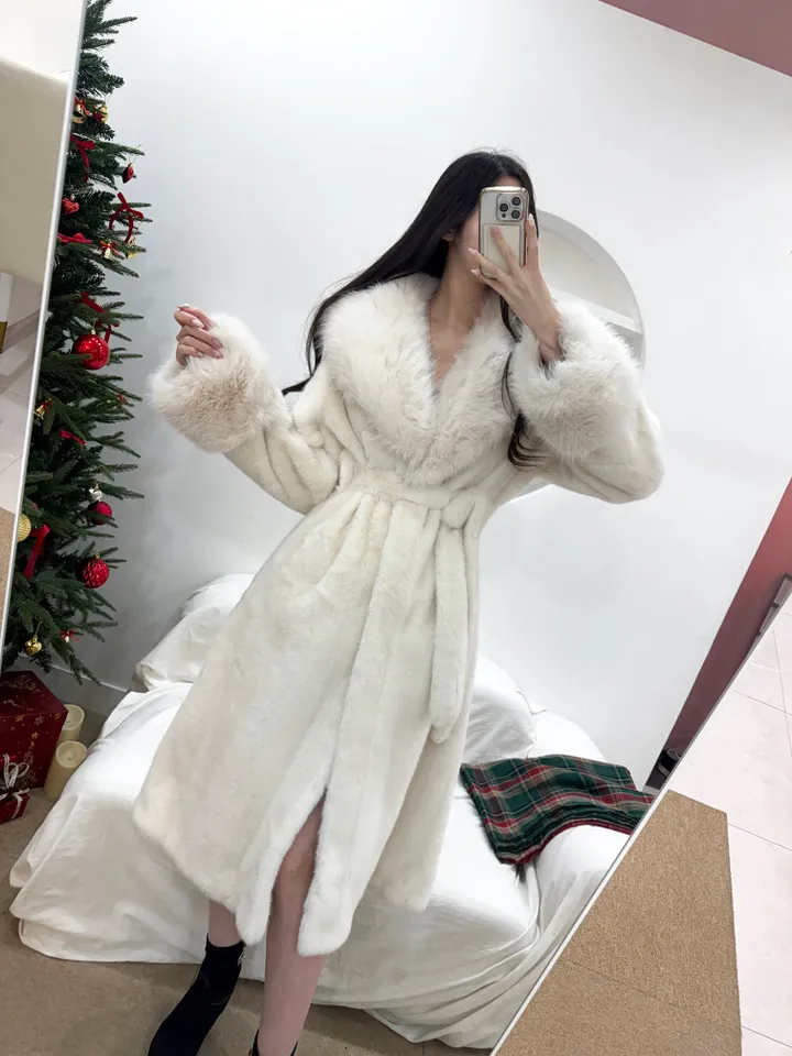 *오늘출발🚚!*[백화점납품🤎!/모델강추] 크렘므 숄카라 밍크퍼 벨트 롱코트 페이크퍼코트 에코퍼코트 앙고라코트 퍼자켓 퍼롱코트 퍼점퍼 밍크퍼자켓 폭스퍼코트 양털자켓 무스탕 숄코트 상세 이미지 9