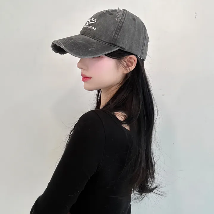 [🧢+팔찌+안경+캡가드증정❤/묶음할인✨] 캐피튜드 빈티지 리퍼 이파워 프리젠츠 볼캡 - 연예인핏 데일리 남녀공용 소두핏 레트로 소두핏 대두커버 연예인 아이돌 사계절 커플 모자 상세 이미지 18