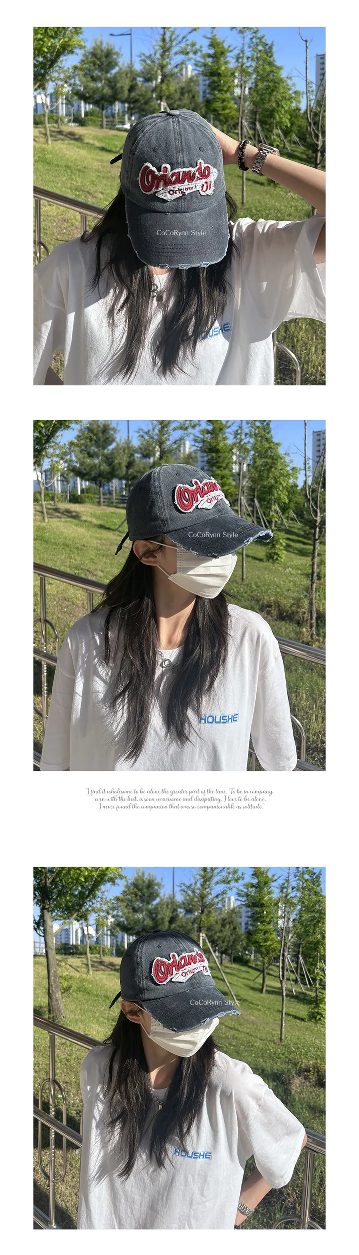 **당일출고** 올란도 빈티지 야구모자(5colors) 남녀공용 자수 모자 상세 이미지 15