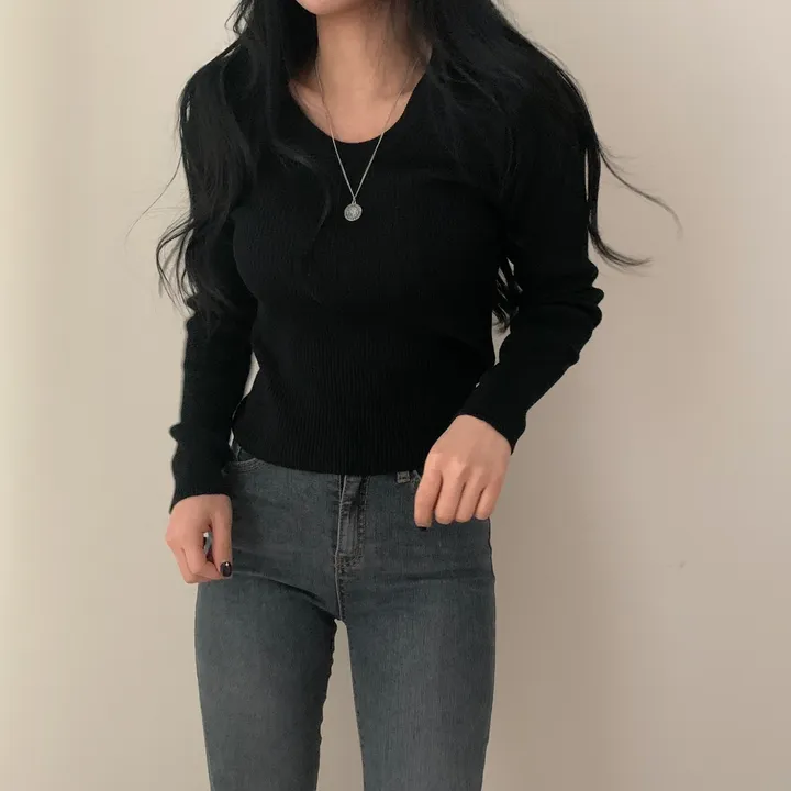 [기본 이너템] 날씬해보이는, 라운드 골지니트 ;5col 상세 이미지 38