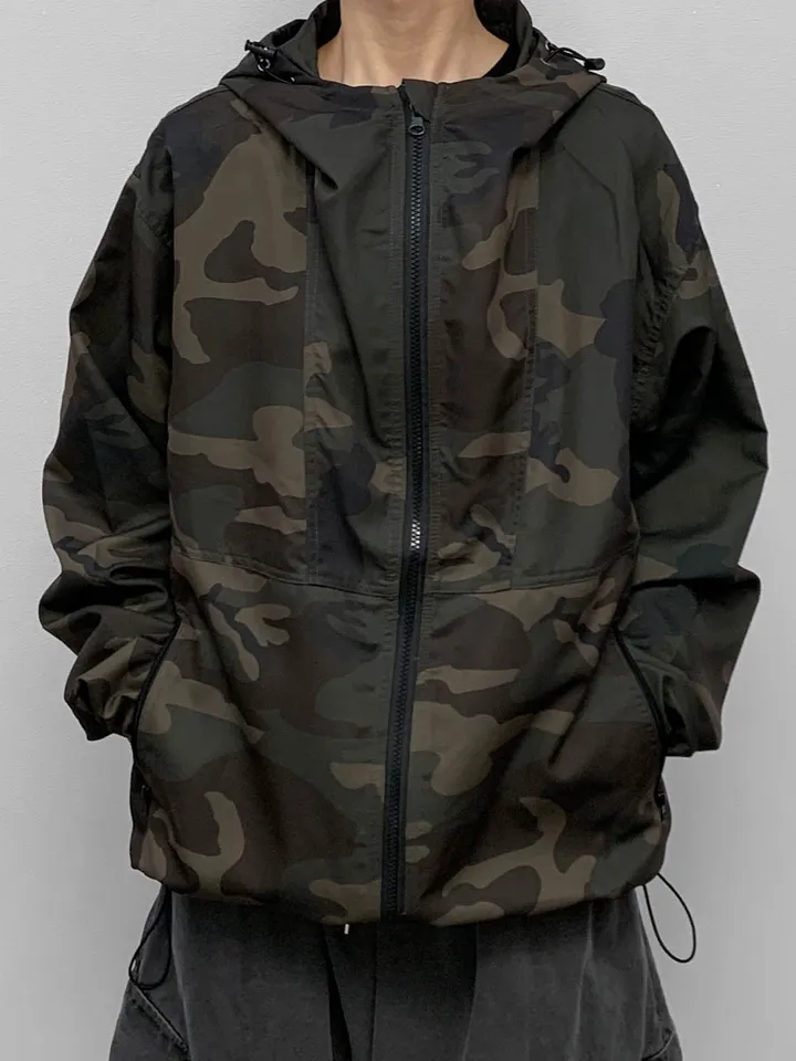 [🖤unisex] 카모 윈드 브레이커 상세 이미지 2