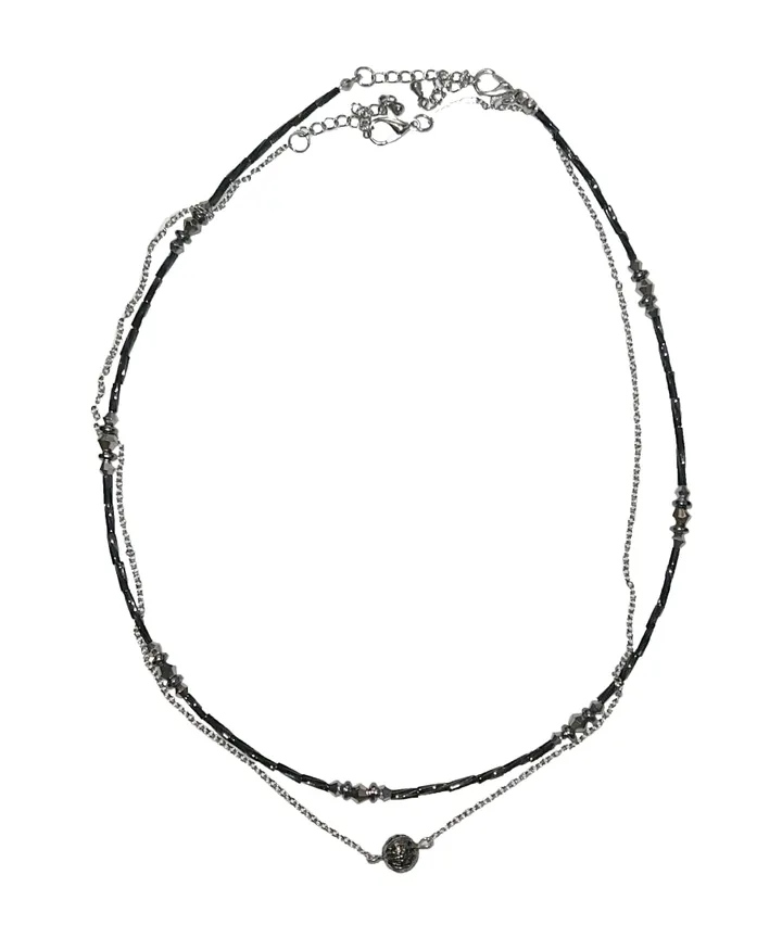 [2 set🖤] Antique Ball Layered Beads Necklace / 앤틱 볼 레이어드 비즈 목걸이 상세 이미지 2