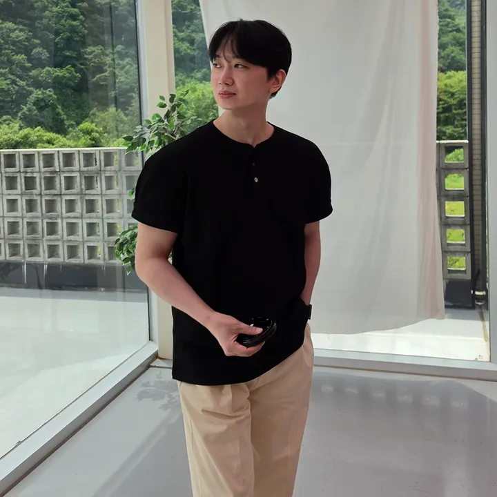 2fu 와플 텍스처 헨리넥 반팔티 - 4910 | 사고 싶은 스타일의 발견