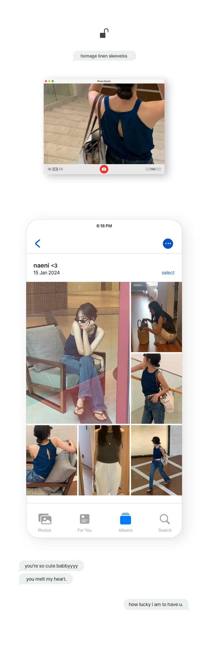 [MADE/누적7천장/일부당일/뉴컬러추가!!] 오마쥬 린넨 백슬릿 홀터넥 니트 나시 슬리브리스 상세 이미지 3