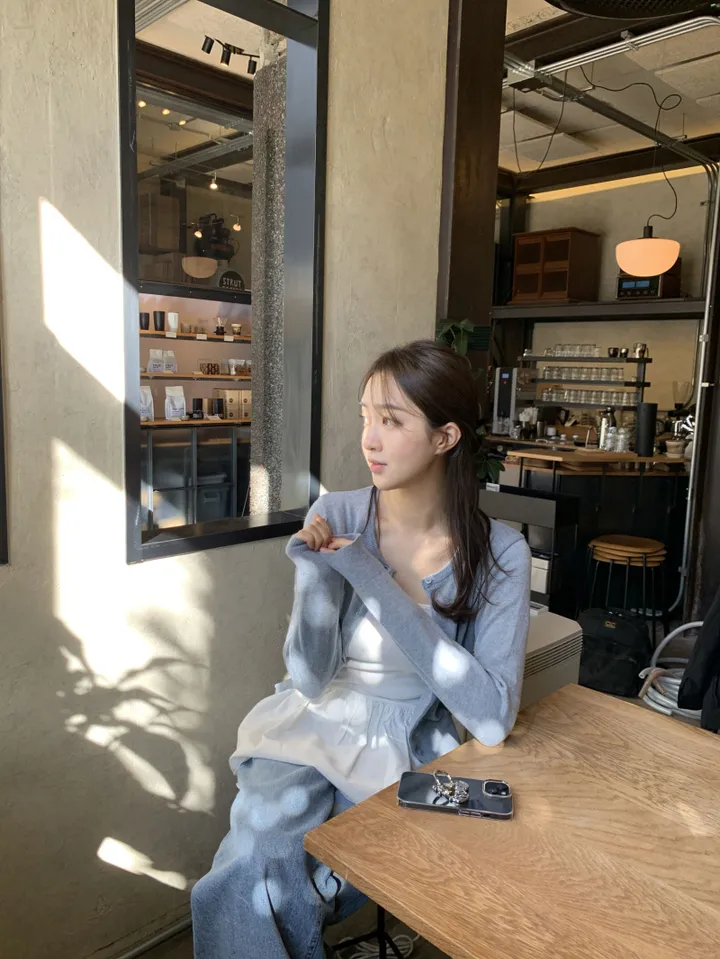 [컬러추가/잘록핏] 유닛 베이직 가디건 상세 이미지 4