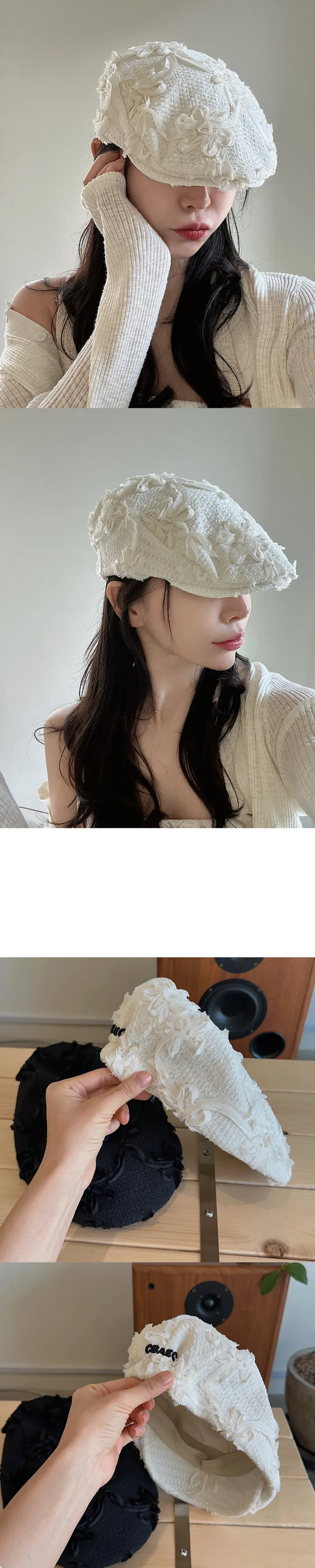 레터링포인트 썸머헌팅캡 헤어리헌팅캡모자 레이스수술 뒷밴딩마도로스캡 상세 이미지 2