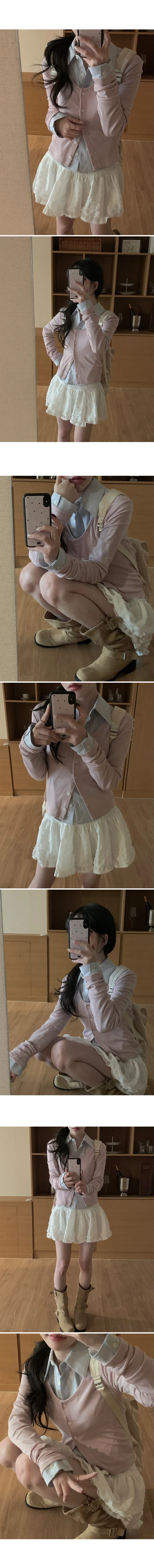 [early spring 👚⭐][MADE] 아우 레이어드 가디건 (4color) point.레이어드에 찰떡인 딥유넥 핏 상세 이미지 22