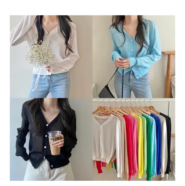 브이넥 긴팔가디건 11color 상세 이미지 56