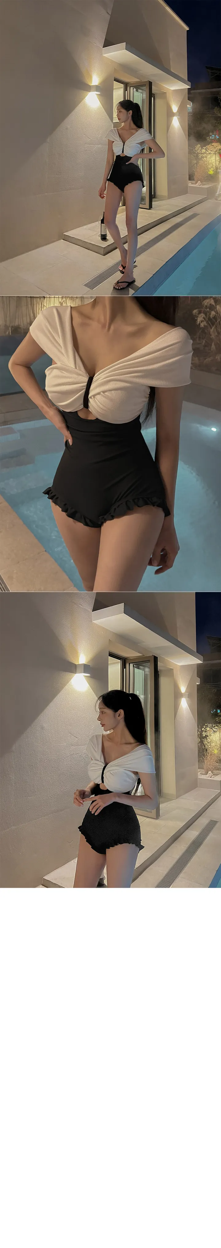 [몸매보정] 트리앙 리본 모노키니 상세 이미지 2